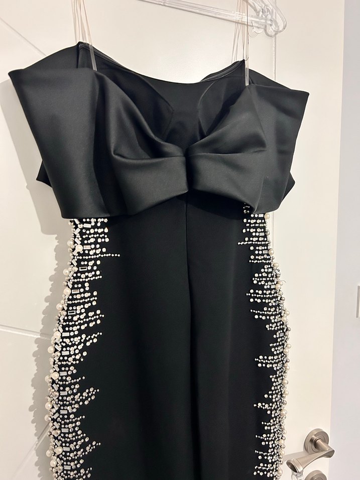 Siyah Uzun Abiye Elbise - Görsel 4