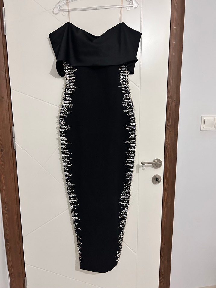 Siyah Uzun Abiye Elbise - Görsel 2