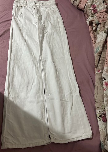 Beyaz Uzun Paçalı Regular Fit Kot