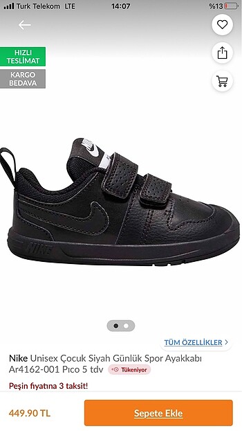Nike spor ayakkabı