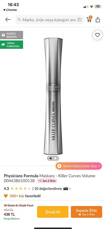 Physician Formula Physicians Formula Killer Curves Volume