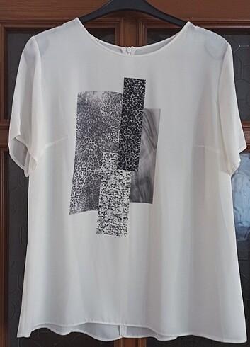 Leopar Desenli İnce Tül Gömlek T-shirt