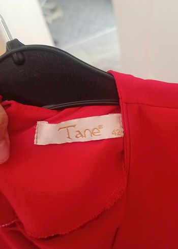 Parlak Kırmızı Uzun Kollu Kadın Elbise - Görsel 3