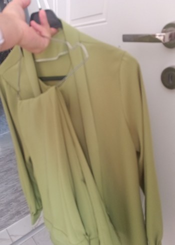 Kadın Haki Uzun Kollu takım özel dikimdir seyyar kemer mevcuttur - Görsel 3