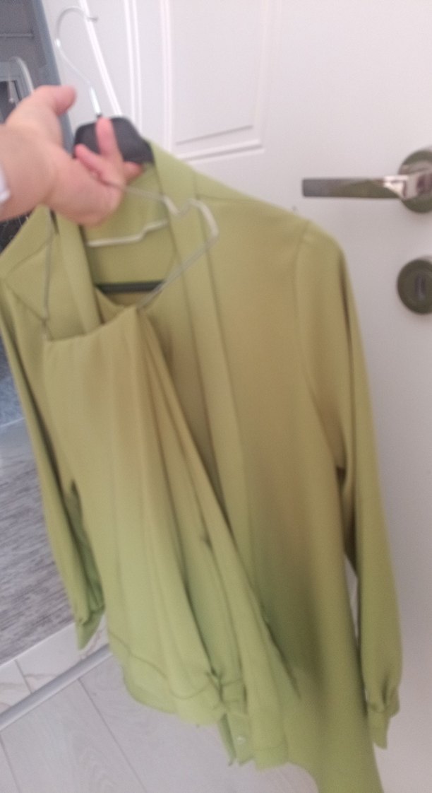 Kadın Haki Uzun Kollu takım özel dikimdir seyyar kemer mevcuttur - Görsel 3