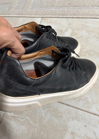 Lufian Siyah Hakiki Deri Bagcikli Gunluk Sneaker