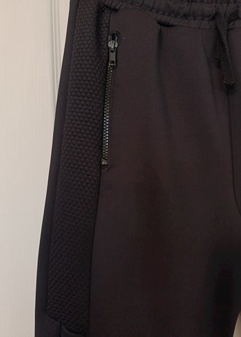 Erkek Siyah Fermuarlı Eşofman Altı - Görsel 2