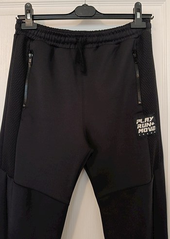 Erkek Siyah Fermuarlı Eşofman Altı - Görsel 4