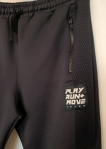 Erkek Siyah Fermuarlı Eşofman Altı - Görsel 3