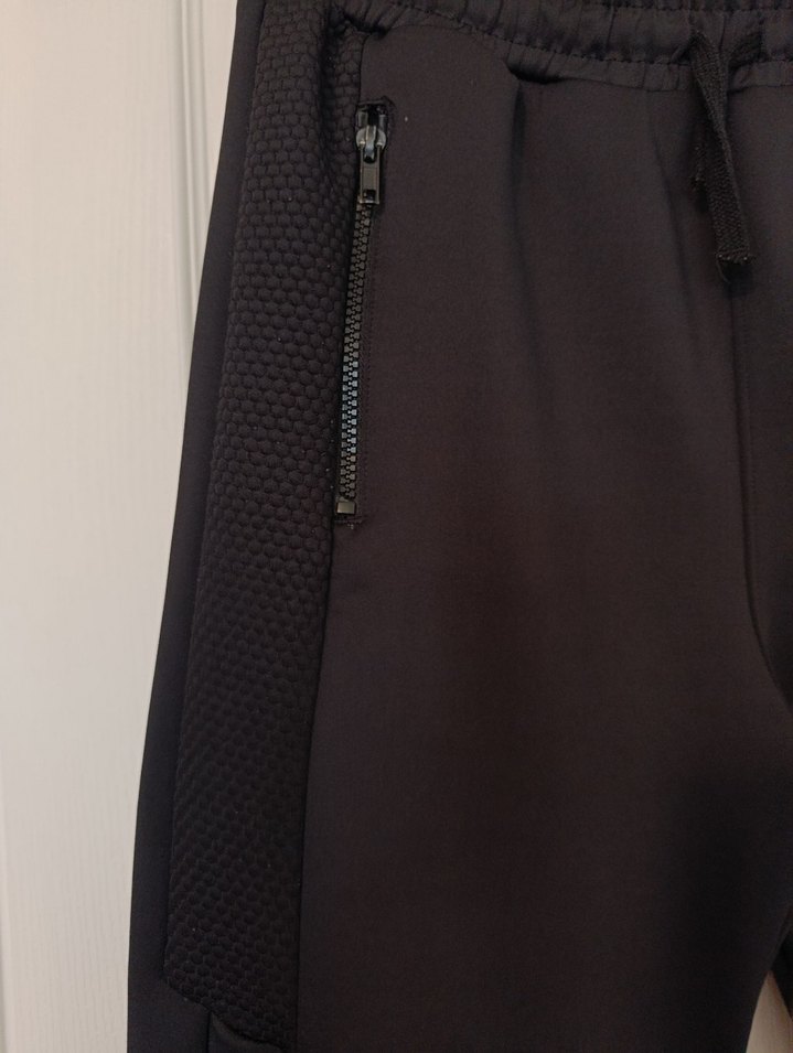 Erkek Siyah Fermuarlı Eşofman Altı - Görsel 2