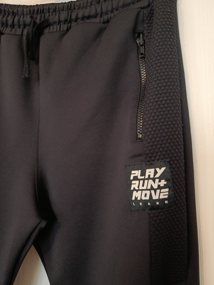 Erkek Siyah Fermuarlı Eşofman Altı - Görsel 3