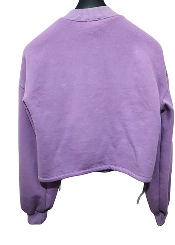 Kadın Lila Uzun Kollu Sweatshirt - Görsel 2