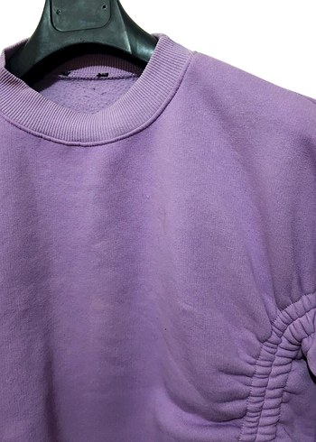 Kadın Lila Uzun Kollu Sweatshirt - Görsel 3