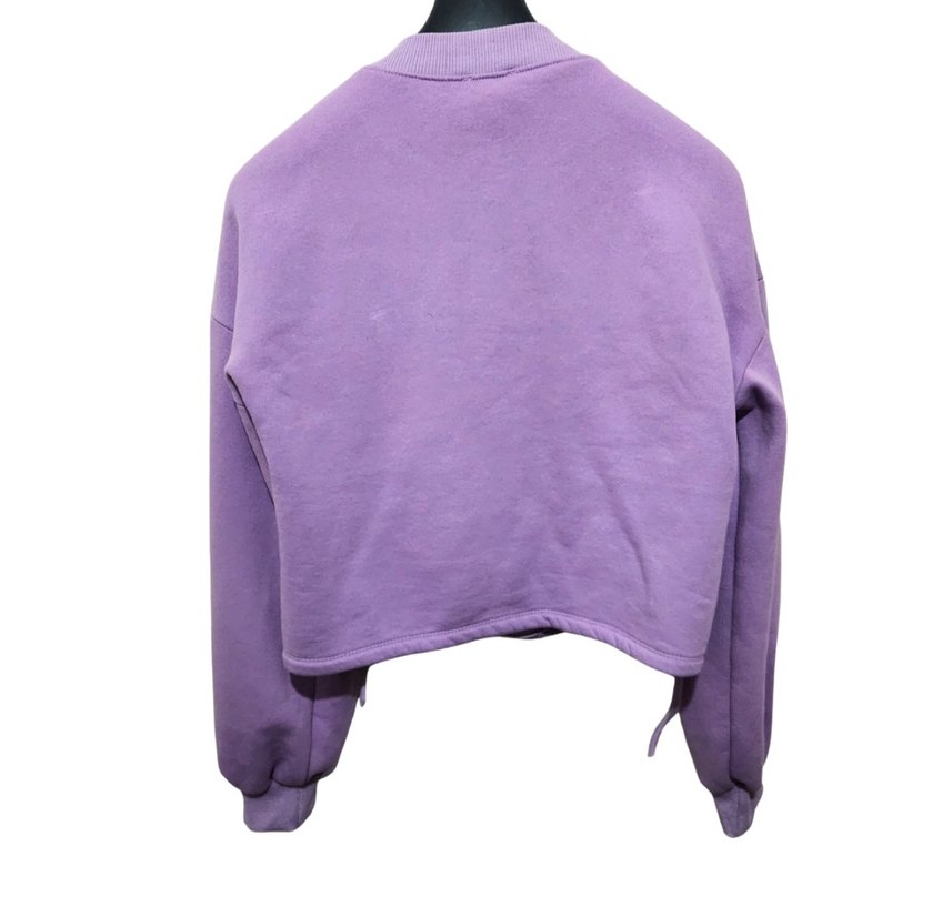 Kadın Lila Uzun Kollu Sweatshirt - Görsel 2