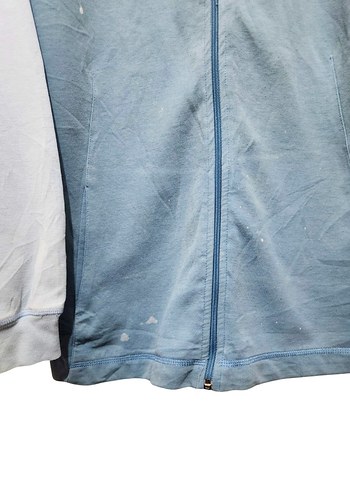 Erkek Gri-Mavi Fermuarlı Sweatshirt - Görsel 4