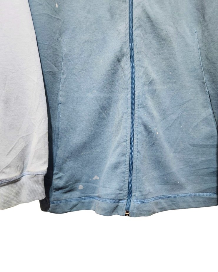 Erkek Gri-Mavi Fermuarlı Sweatshirt - Görsel 4