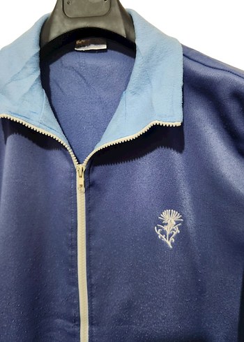 Erkek Mavi Fermuarlı Sweatshirt - Görsel 3