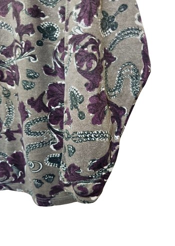 Düğmeli Desenli Kadın Bluz - Görsel 4