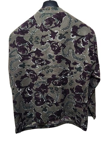 Düğmeli Desenli Kadın Bluz - Görsel 2