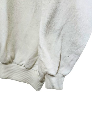 Beyaz Pamuklu Erkek Sweatshirt - Görsel 4