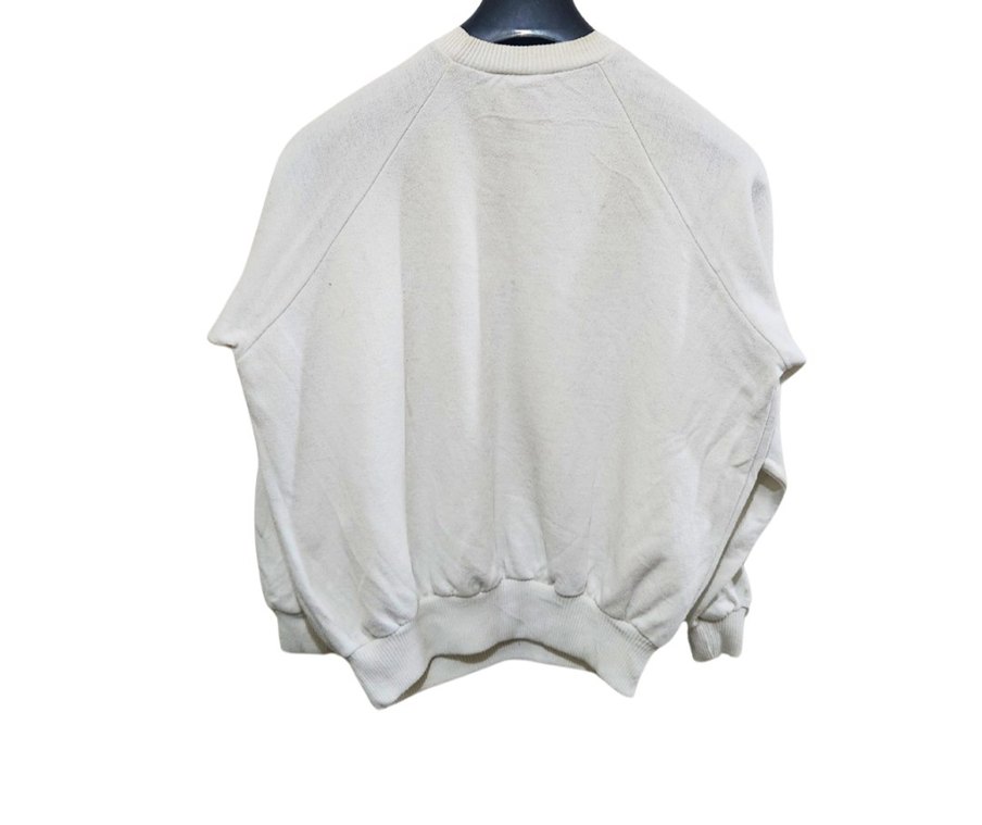 Beyaz Pamuklu Erkek Sweatshirt - Görsel 2