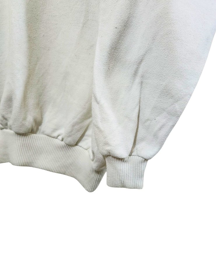 Beyaz Pamuklu Erkek Sweatshirt - Görsel 4