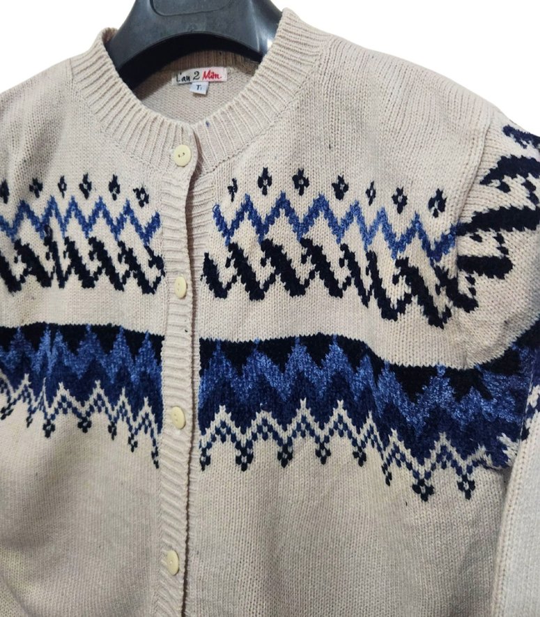 Bohem Tarz Kadın Düğmeli Triko Hırka - Görsel 3