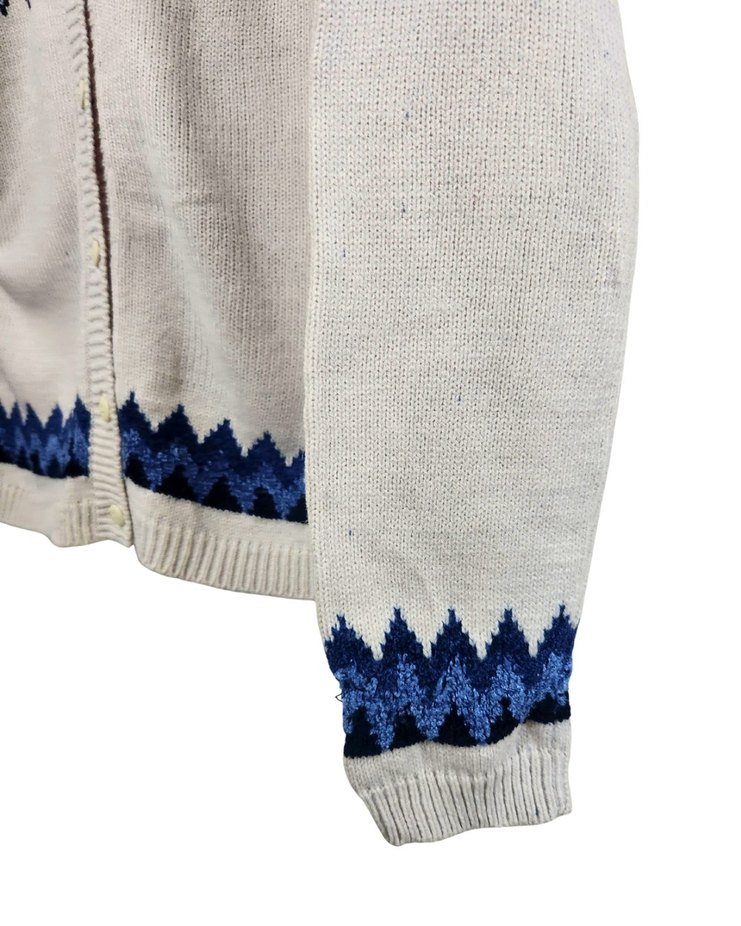 Bohem Tarz Kadın Düğmeli Triko Hırka - Görsel 4