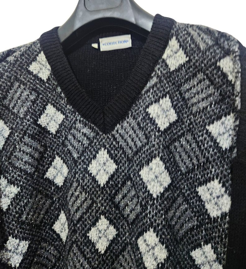 Erkek Gevşek Kesim Örgü Kazak - Görsel 3