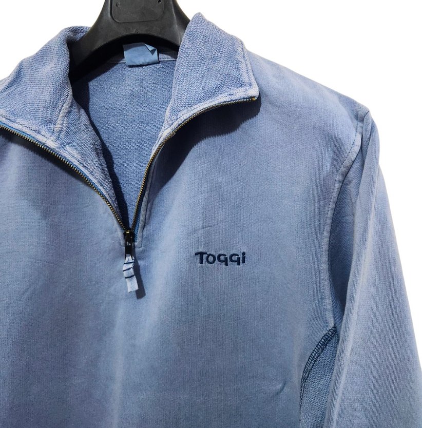 Mavi Toqqi Yarım Fermuarlı Sweatshirt - Görsel 3