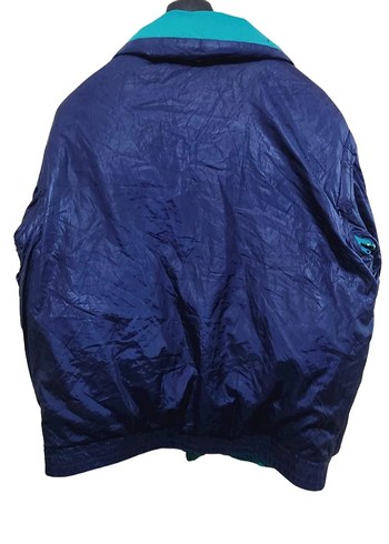 90's Vintage Kaz Tüyü Bomber Çift Taraflı Mont - Görsel 5