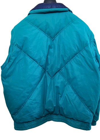 90's Vintage Kaz Tüyü Bomber Çift Taraflı Mont - Görsel 2