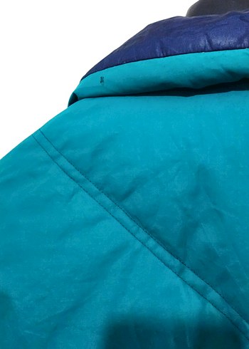 90's Vintage Kaz Tüyü Bomber Çift Taraflı Mont - Görsel 6