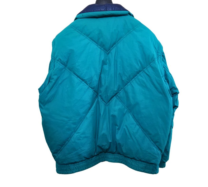 90's Vintage Kaz Tüyü Bomber Çift Taraflı Mont - Görsel 2