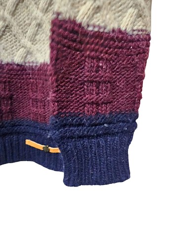 Renkli Çizgili Örgü Erkek Kazak - Görsel 4