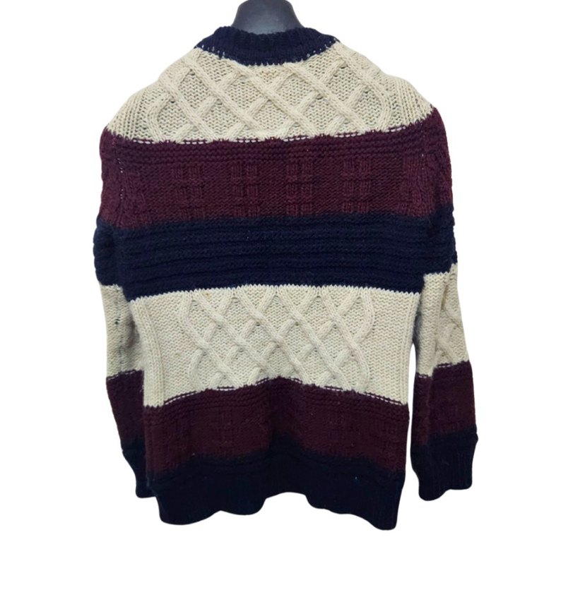 Renkli Çizgili Örgü Erkek Kazak - Görsel 3