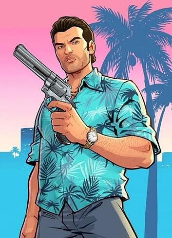 90's Gta Vice City Tommy Hawaii Gömlek 
