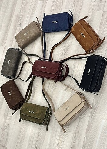 Guess Guess gri süet baget çanta 