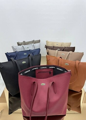 Beden kahverengi Renk Lacoste acı kahve büyük kol çantası enine
