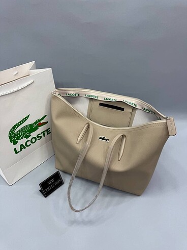 Lacoste bej büyük kol çantası