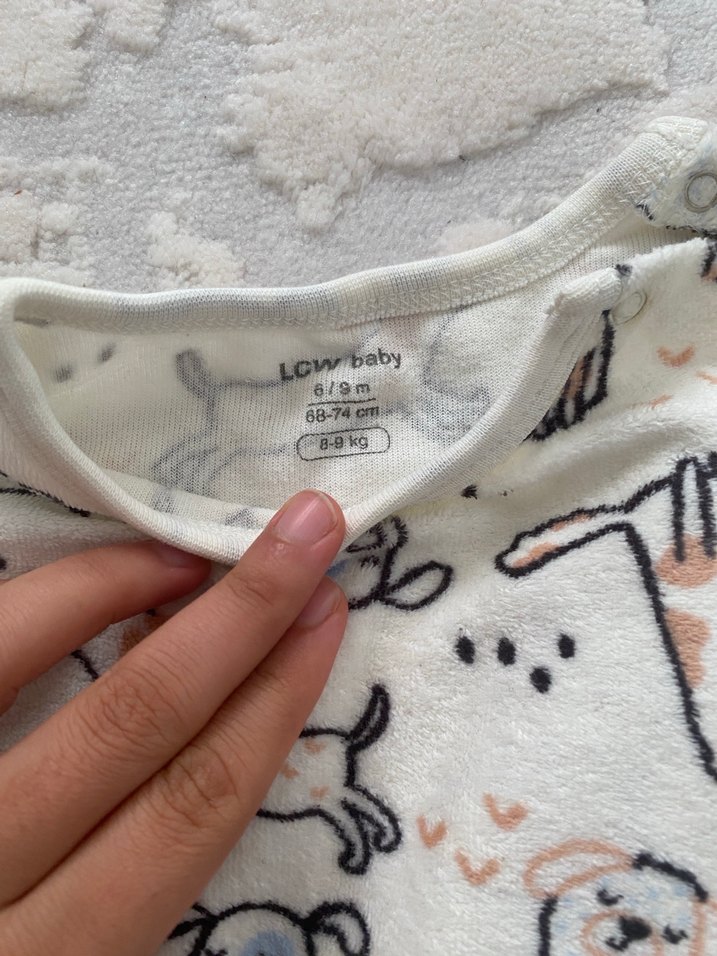 Mavi ve Desenli Bebek Çıtçıtlı Body - Görsel 4