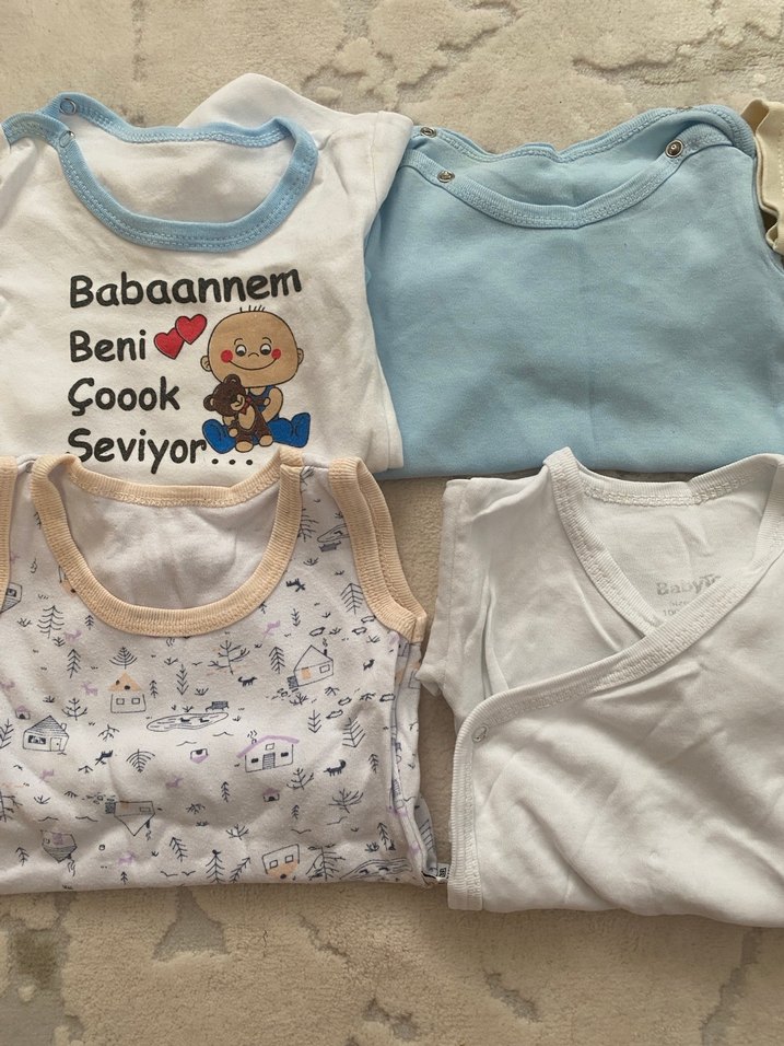 Beyaz Bebek Erkek Çıtçıtlı Kolsuz Body - Görsel 2