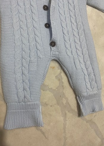 Kapüşonlu Örgü Bebek Tulum - Görsel 4