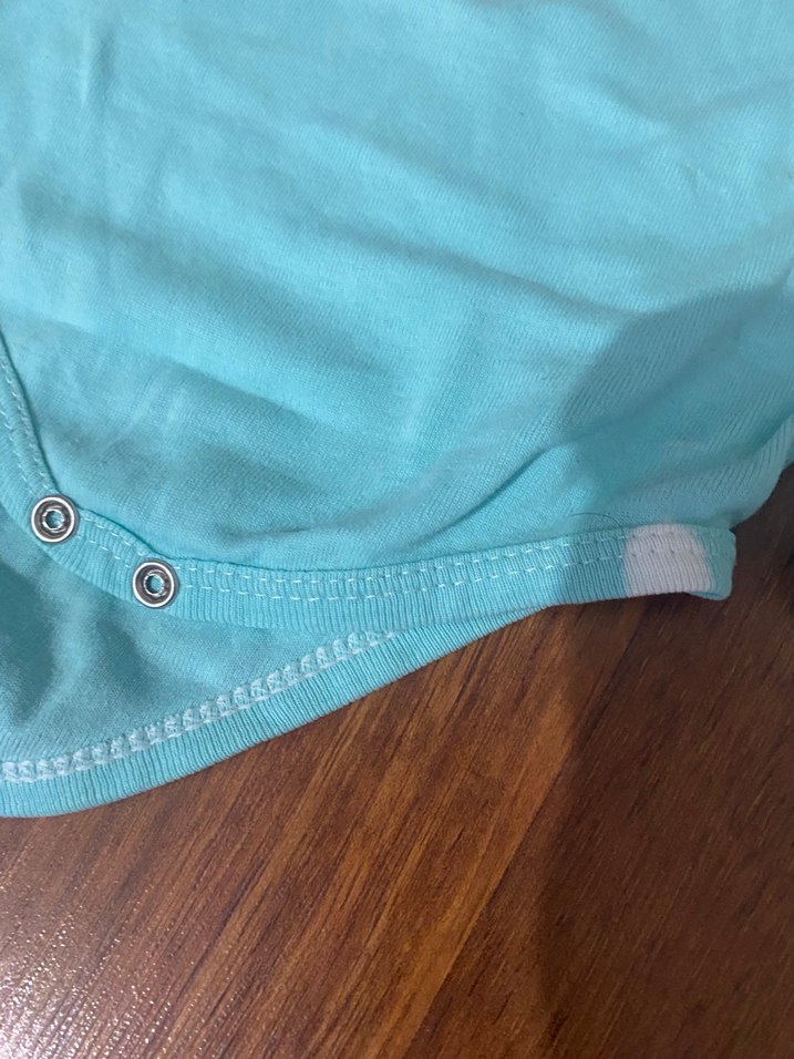 Mavi Kolsuz Bebek Çıtçıtlı Body - Görsel 2