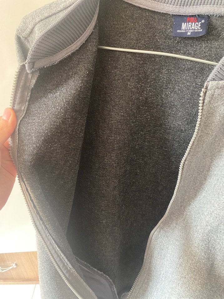 Gri Fermuarlı Erkek Polar Ceket - Görsel 5