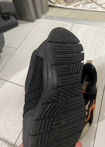 Siyah Erkek Çocuk Spor Ayakkabı Velcro - Görsel 6