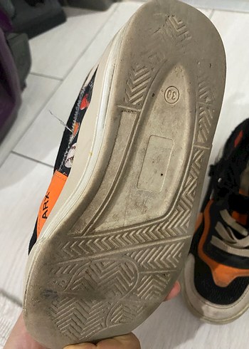 Siyah Erkek Çocuk Spor Ayakkabı Velcro - Görsel 4