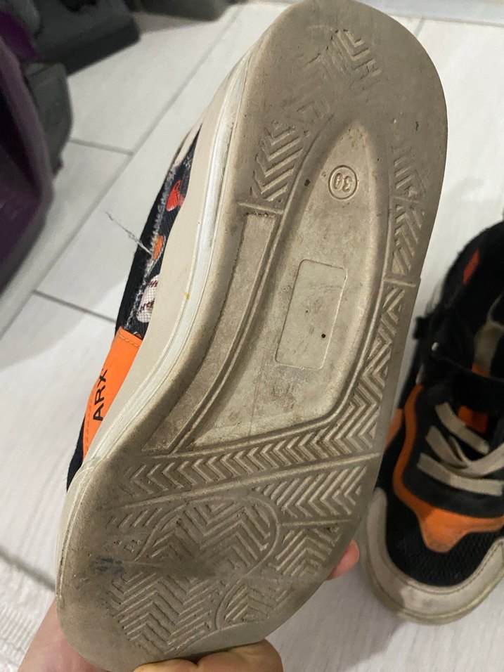 Siyah Erkek Çocuk Spor Ayakkabı Velcro - Görsel 4