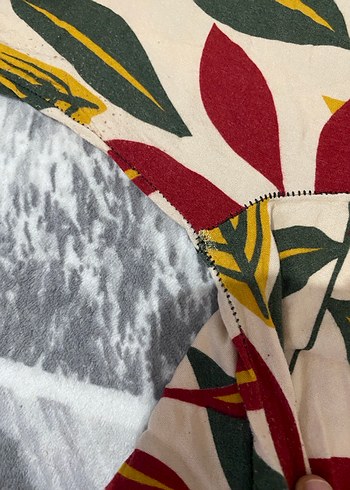 Bol Kesim Çok Renkli Bohem Kadın Pantolon - Görsel 3