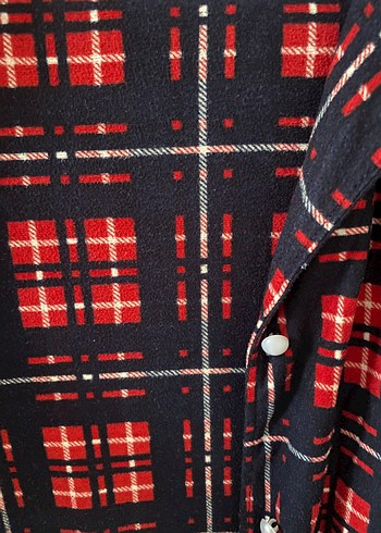 Diğer Kırmızı Ekoseli Pijama Takımı